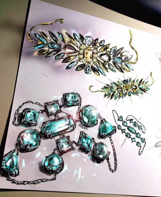 绘尽璀璨，设计瑰宝 一组令人惊艳的珠宝设计手绘草图